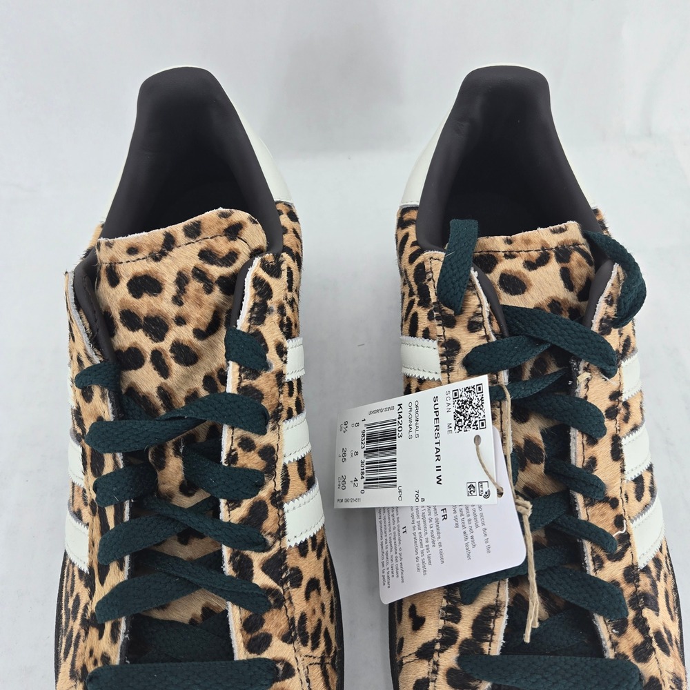 Adidas Superstar II W Leopard Pony Hair Sneakers KI4203 Womens 9.5 Brown Black - Picture 12 of 15